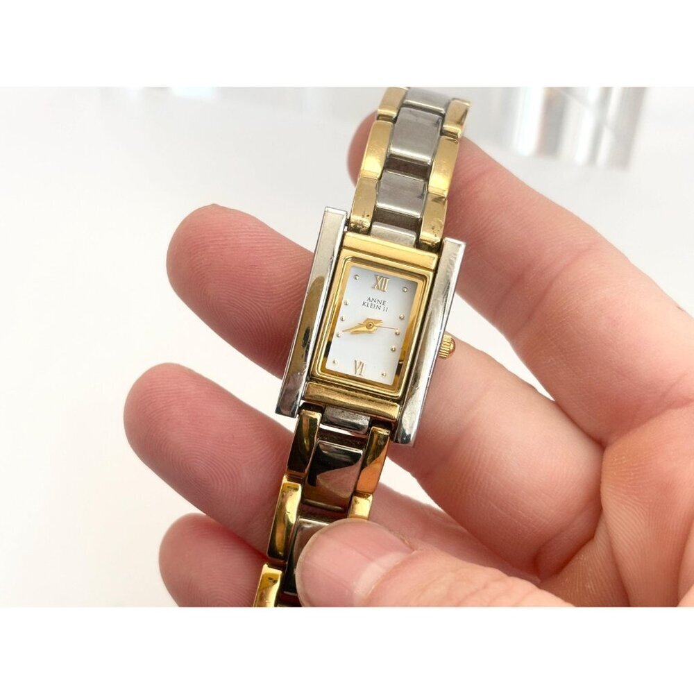 Anne Klein II Dual Toned 10/4549 Bracelet Vintage Wristwatch - 17mm - WORKS! - Picture 12 of 14